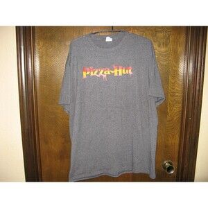 Pizza Hut Restraunt Logo Gray Employee T-Shirt Mens Size XL